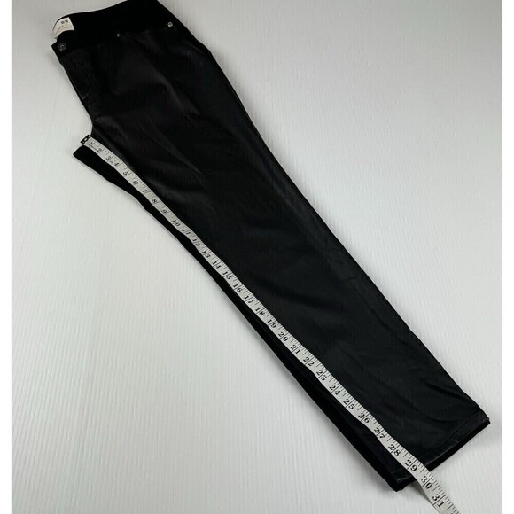 Two By Vince Camuto Jeans Womens 32 / 14 Faux Leather Skinny Stretch Black - Picture 9 of 11